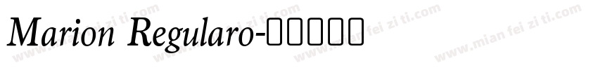 Marion Regularo字体转换